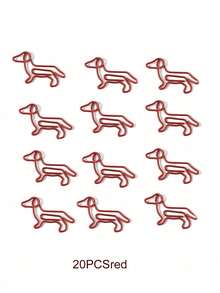 5/10/20pcs Dachshund Shaped Metal Paper Clips, Creative Lovely Animal Shaped Binder Clips, For Bags And Documents Back To School,Back To School,School Supplies