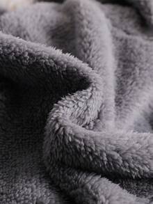 SHEIN 3 件套女婴秋冬套装：翻领工装夹克、纯色背心和长裤，适合户外日常穿着 女婴冬季套装