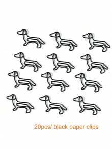 5/10/20pcs Dachshund Shaped Metal Paper Clips, Creative Lovely Animal Shaped Binder Clips, For Bags And Documents Back To School,Back To School,School Supplies