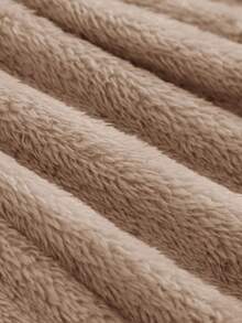 SHEIN Baby Girl Cute Minimalist Brown Thermal Lined Long Coat With Lapel Collar, Autumn/Winter