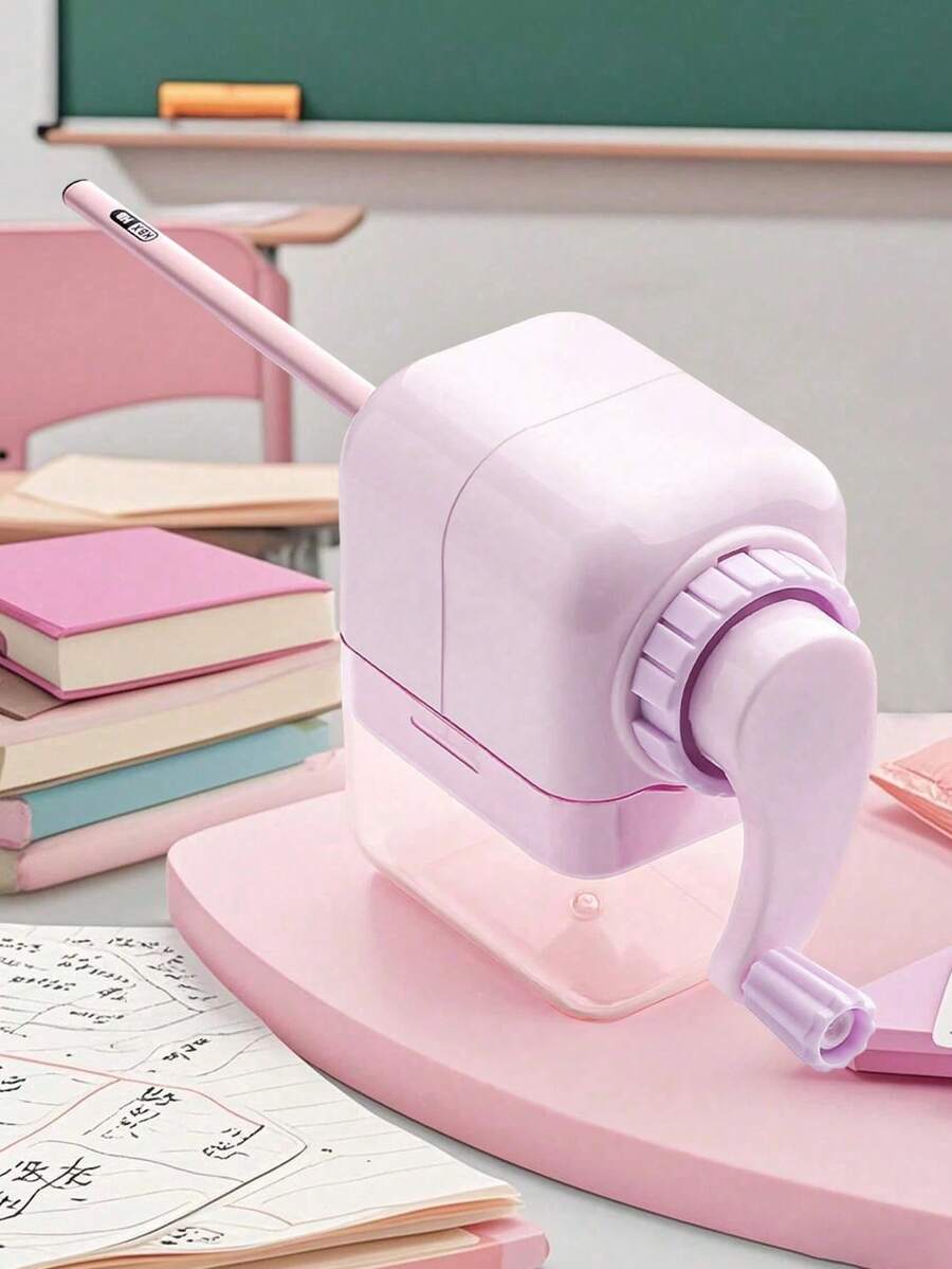 手摇铅笔刀 - 螺旋合金刀片，适用于学校/家庭/艺术家（包括贴纸、人体工程学手柄）