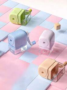 手摇铅笔刀 - 螺旋合金刀片，适用于学校/家庭/艺术家（包括贴纸、人体工程学手柄）