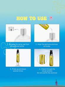 SpongeBob SquarePants | SHEIN 5ml/0.2oz Dark Gray Refillable Perfume Atomizer Spray Bottle With Bottom Filling Self-Pump Type Reusable Fragrance Bottle, Mini Portable Cosmetic Bottle Liquid Filling Bottle,With A Visible Window, Portable For Travel And By Plane,Patrick,Yellow&Pink