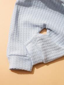 SHEIN HELLO Letter Embroidered Newborn Photography Outfit, Baby Boys/Girls Top, Pants, Hat 3pcs Set, Infant 1 Month To 100 Days Studio Photo Prop Clothing Fall Winter