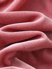 Cozy Pixies 2件套女童字母皇冠刺绣天鹅绒圆领长袖卫衣和松紧腰裤，舒适、百搭、时尚、休闲，适合室内、室外、休闲、运动、派对、节日、万圣节、圣诞节、新年、情人节等多种场合。 - 藕粉色 - 查看 7