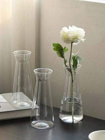 1/5/8/ Moderne Minimalist Plastic Flower Vase, Thick Transparent Bloemen Container, No Power Or Battery Needed, Home Pot, Ideal Tabletop, Wedding, Dining Table, ation view 3