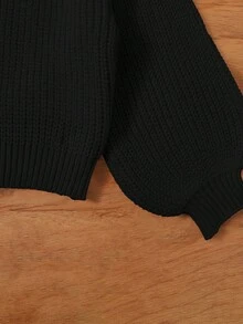 SHEIN Baby Girls' Cardigan With V-Neck And Cute Designs On It, Long Sleeves,In Fall/Winter