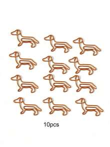 5/10/20pcs Dachshund Shaped Metal Paper Clips, Creative Lovely Animal Shaped Binder Clips, For Bags And Documents Back To School,Back To School,School Supplies