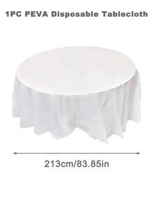 1 chiếc khăn trải bàn tròn bằng nhựa nhiều màu dùng một lần kích thước 84 inch, khăn trải bàn tròn hoàn hảo cho tiệc sinh nhật, đám cưới, ngày lễ, tiệc năm mới 2025, trang trí bàn tại nhà, khăn lau đường kính 213cm, khăn trải bàn trang trí ngày lễ tình nhân - Nhiều màu - Xem 13