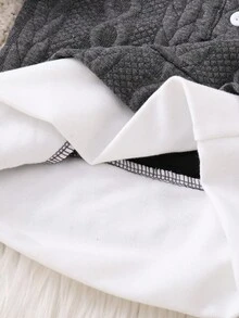SHEIN 男婴拼色 Polo 衫和裤子套装 - 黑色 - 查看 7