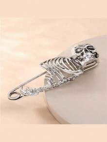 1件复古骷髅胸针，深色哥特式胸针，服装腰封配饰，珠宝首饰。生日毕业典礼家居装饰万圣节装饰秋季装饰房间装饰的最佳礼物 - 彩色 - 查看 10