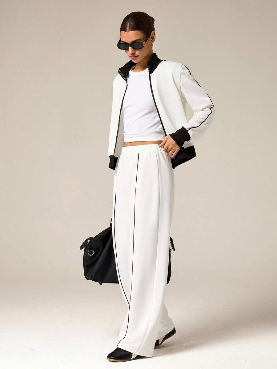 Hanevo Conjunto de ropa deportiva de color contrastante