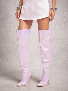 SHUZIA 女士简约细高跟休闲靴，粉色 - 紫羅蘭色 - 查看 2