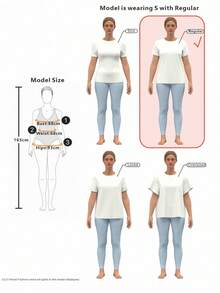 SHEIN LUNE Casual Minimalist Heart Pattern V-Neck Raglan Sleeve Women T-Shirt, Suitable For Summer,Casual - Black - View 4