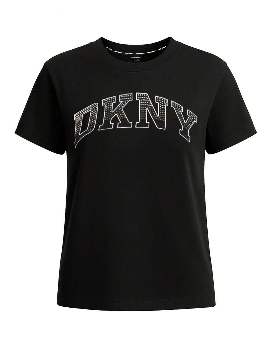 DKNY Women's Stretchy Soft Durable Daily Weekend Sports Black DP5T1223-BKV - Black White - View 1