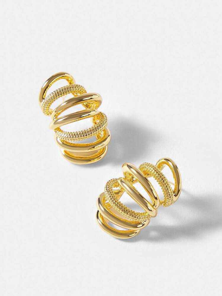 BOUCLES D'OREILLES À CLOUS DE FORME GÉOMÉTRIQUE