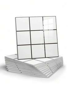 1 BỘ 10 MIẾNG GẠCH ỐP TƯỜNG MÀU TRẮNG KẺ CARO - TẤM GẠCH PVC TỰ DÍNH DỄ DÀNG BÁM VÀ DÁN CHO NHÀ BẾP, PHÒNG TẮM VÀ PHÒNG GIẶT. - Nhiều màu - Xem 20