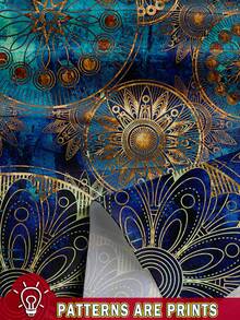 Áo sơ mi họa tiết hoa hạt điều cổ điển cỡ lớn, dáng rộng, mùa xuân/thu - Nhiều màu - Xem 3