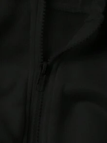 INAWLY 2 件女士休闲纯色短款抽绳连帽运动衫和运动裤套装，秋冬