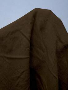 Elenzga 新款春秋奶油黄亚麻V领交叉长袖衬衫和高腰宽松阔腿裤两件套女装 - 棕色 - 查看 8