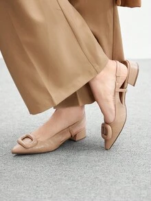 CUCCOO BIZCHIC Women's Fashion Versatile Pointed Toe Flat Shoes For Christmas Spring Shoes - Apricot - View 5