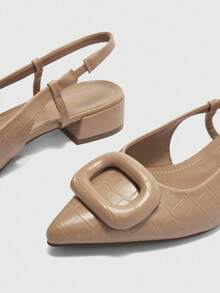 CUCCOO BIZCHIC Women's Fashion Versatile Pointed Toe Flat Shoes For Christmas Spring Shoes - Apricot - View 6