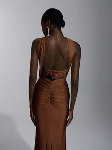 Elitara Elegant, Romantic, Sexy, Minimalist, Knitted, Stretchy, Strapless, Backless, Bodycon, Fashionable, Influencer Style, Suitable For Holidays, Vacations, Birthday Parties, Weddings, Bridesmaid Dresses