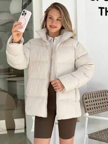 Cloudara Frauen, Winter, Ski, Schnee, Beige, Glücklich, Bequem, Leicht - Beige - Übersicht 6