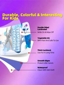 Zazumi 1SET Toddler Flash Cards Everyday Objects Vehicles Traffic Signs Space Astronomy Preschool Learning Toys For Kids Brain Development Attention Span Realistic Photos - Multicolor - View 6