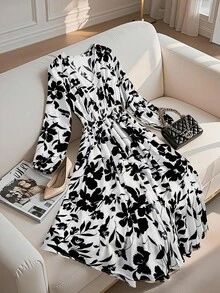 GlowEve CURVE Vestidos de Halloween talla grande - Blanco y Negro - Ver 6