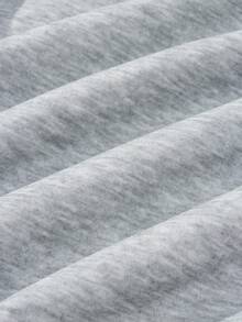 Attitoon 豹纹樱桃印花休闲宽松半拉链高领卫衣，适合音乐节和派对等场合，秋冬季大码可选。 - 灰色 - 查看 5