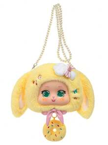 Alice In Wonderland Vinyl Bag - Doll-Style Backpack With Pearl Chain, Kawaii Purse For Girls