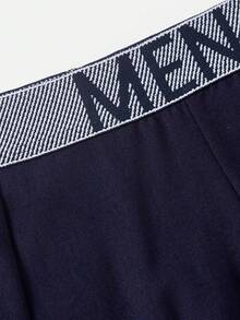 SHEIN Bộ 4 chiếc quần boxer nam cỡ lớn có in chữ ở cạp quần. - Nhiều màu - Xem 5
