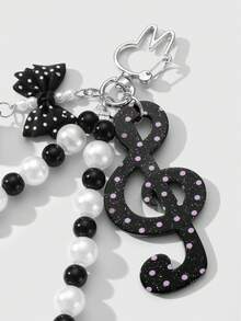 ROMWE Anime Keyrings & Keychains - Black and White - View 10