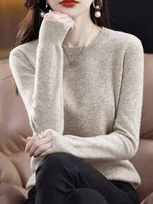 EMERY ROSE 女士休閒圓領毛衣