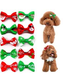 Christmas bow hairpin