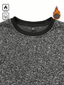 Manfinity Homme 男士圆领长袖保暖休闲保暖圆领运动衫，秋季