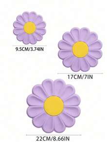 1 件硅胶三脚垫防滑耐热厨房台面热垫完美三脚架用于热菜现代设计锅碗瓢盆架别致雏菊花硅胶桌垫耐热，易清洁杯垫和锅垫 - 彩色 - 查看 2