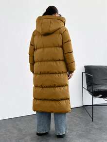 SHEIN Cottnline Premium Quality, Keep Warming Feature, Large Puller Puffer Wintercoat - Camel - View 2