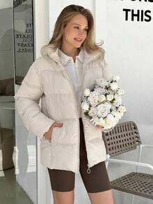 Cloudara Frauen, Winter, Ski, Schnee, Beige, Glücklich, Bequem, Leicht - Beige - Übersicht 3