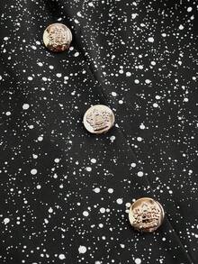 Ellevyn Giacca da donna con texture in tweed e decorazione in metallo, elegante per uso quotidiano, casual, business e pendolarismo, abbigliamento autunnale per donna in taglie comode