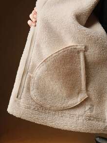 Anewsta 女士时尚宽松外套，秋冬款 - 白色 - 查看 12