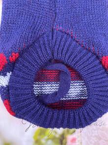 PETSIN Heart Shape Navy Blue Pet Sweater - 藍色 - 查看 6