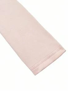 Franclia Conjunto Elegante e Delicado de Outono/Inverno para Mulheres, Vestido Rosa de Manga Longa com Gola Alta, Renda e Recortes, Comprimento Médio - Rosa Bebê - Visão 5