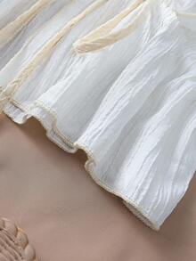 GlowEve 素色後綁帶掛脖上衣 - 白色 - 查看 6