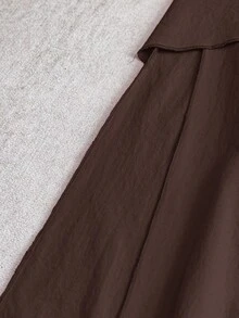 Lumivelle Waist Ruched Criss-Cross Back Cami Dress - Brown - View 5