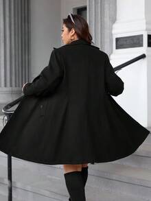 Ellevyn Cappotto casual elegante nero a maniche lunghe con annodamento in vita, taglie forti da donna, di alta qualità, con fodera trapuntata e tasche interne, giacca casual lunga doppiopetto Urve da donna taglie forti, nera di alta qualità con risvolto, antifreddo, calda e confortevole, autunno, con fodera interna e tasche, nuovo 2025, cappotto casual da donna taglie forti con tasche a maniche lunghe, abbigliamento autunnale da donna, abbigliamento invernale da donna, vintage, abiti per uscire, abiti autunnali, abiti autunnali taglie forti, abiti da ufficio da donna, abiti autunnali da donna, abiti eleganti da donna, abbigliamento autunnale da donna, ufficio, ognissanti, costumi di ognissanti, abiti di ognissanti, abiti di ognissanti da donna, top autunnali, cappotto lungo da donna in stile old money, abbigliamento neutro da donna, abiti casual da ufficio da donna