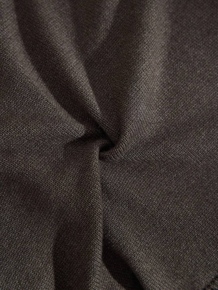 SHEIN Maija Women's Gray Round Neck Rhinestone Trim Hem And Cuff Design Knitted Sweater, Fall For Women Christmas Sweater Sequin Party Winter For Women Office For Women Elegant Women's Blouses Casual Blouses For Women Thanksgiving For Women Party Halloween Costume Women Christmas Sweater