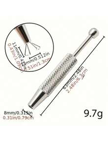 精密四爪珠宝镊子 - 不锈钢宝石钻石夹持器，符合人体工学的金属/铝制珠宝及小零件制作工具，珠宝制作必备品，浅灰色，珠宝制作工具 | 时尚镊子 | 耐用手动工具，珠宝制作耗材 - 彩色 - 查看 3