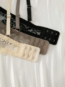 SHEIN 3件套女士钢圈文胸聚拢文胸休闲文胸 - 彩色 - 查看 4